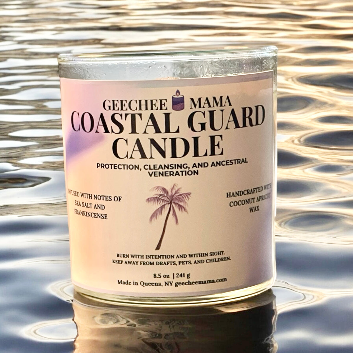 Geechee Mama Protection Spiritual Candle handmade with Gullah Geechee tradition.