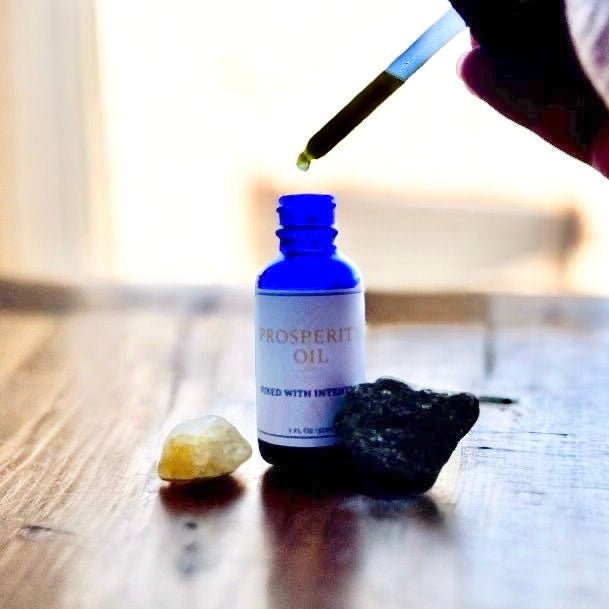Handmade Prosperity Oil for Money Drawing, Abundance, and Job Success - Geechee Mama Candles