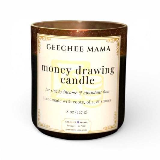 Money Drawing Hoodoo Ritual Candle - Geechee Mama Candles